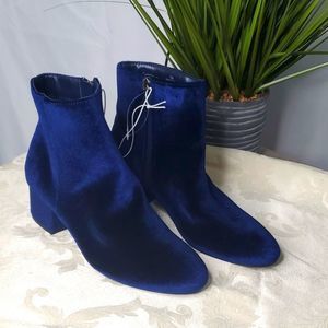 NWT BLUE SUEDE BOOTS